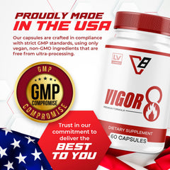 Vigor 8 Premium Formula bottle with cap