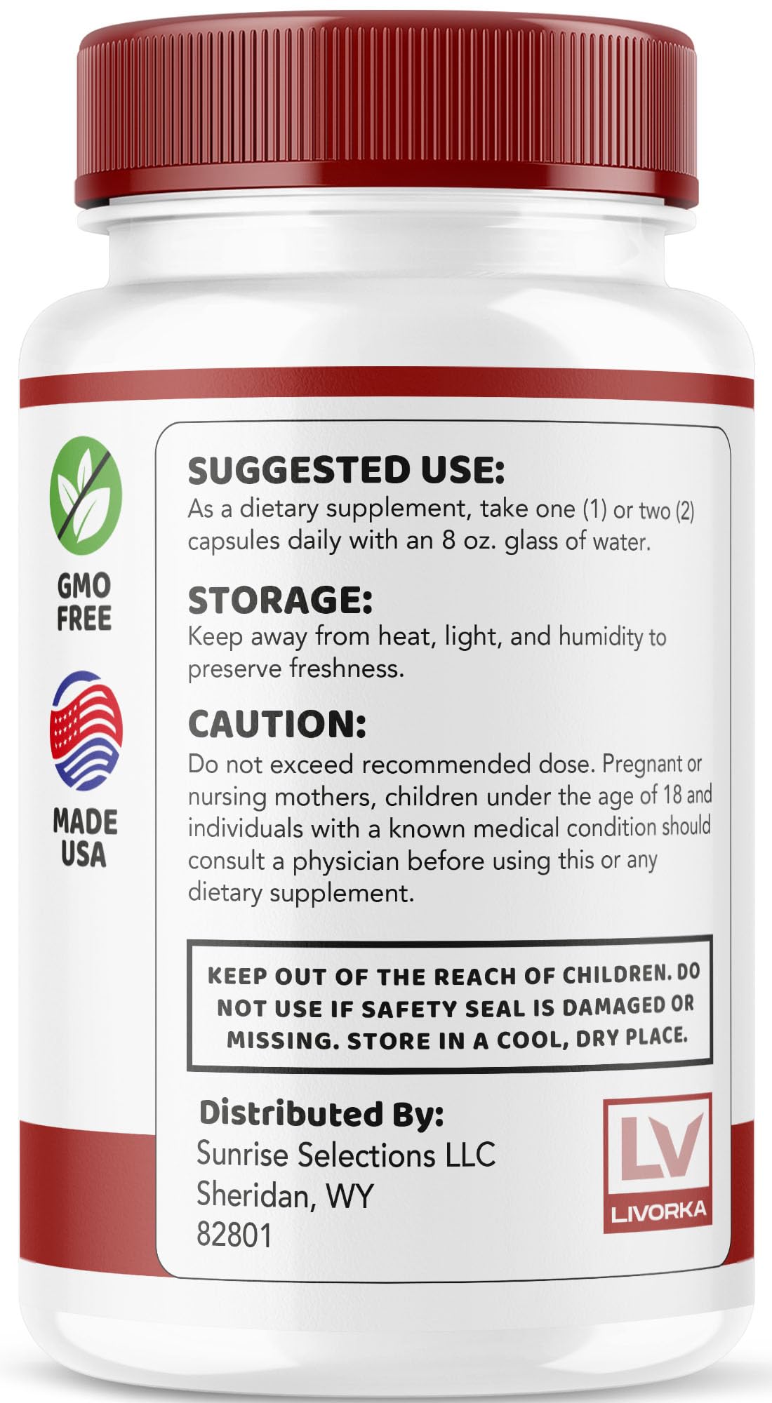 Vigor 8 pill capsules close-up