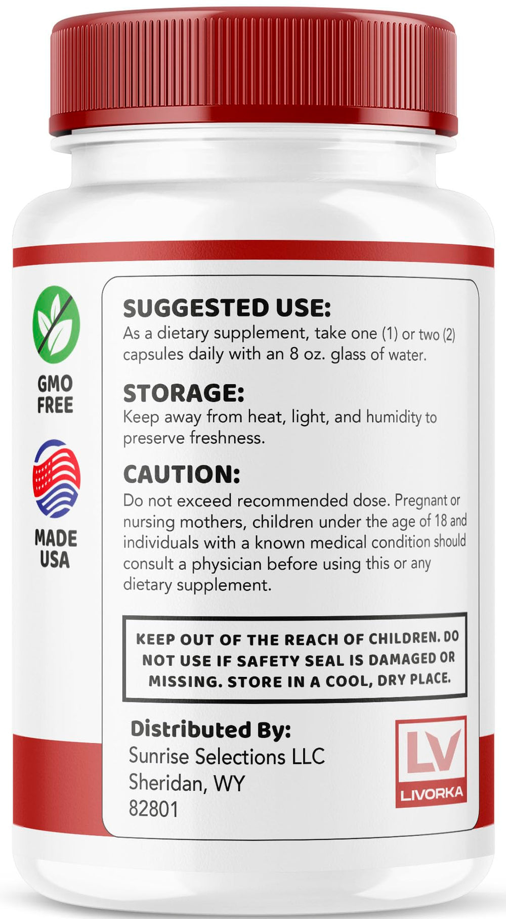 Vigor 8 pill capsules close-up