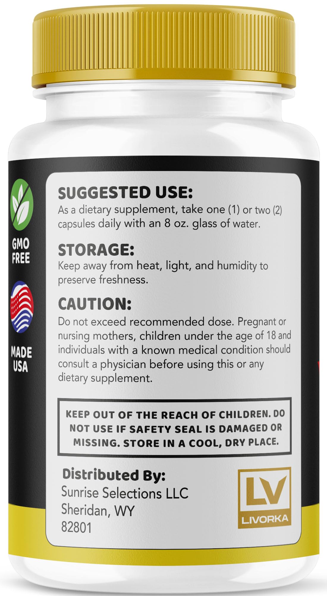 Vigortrix bottle with measuring cup