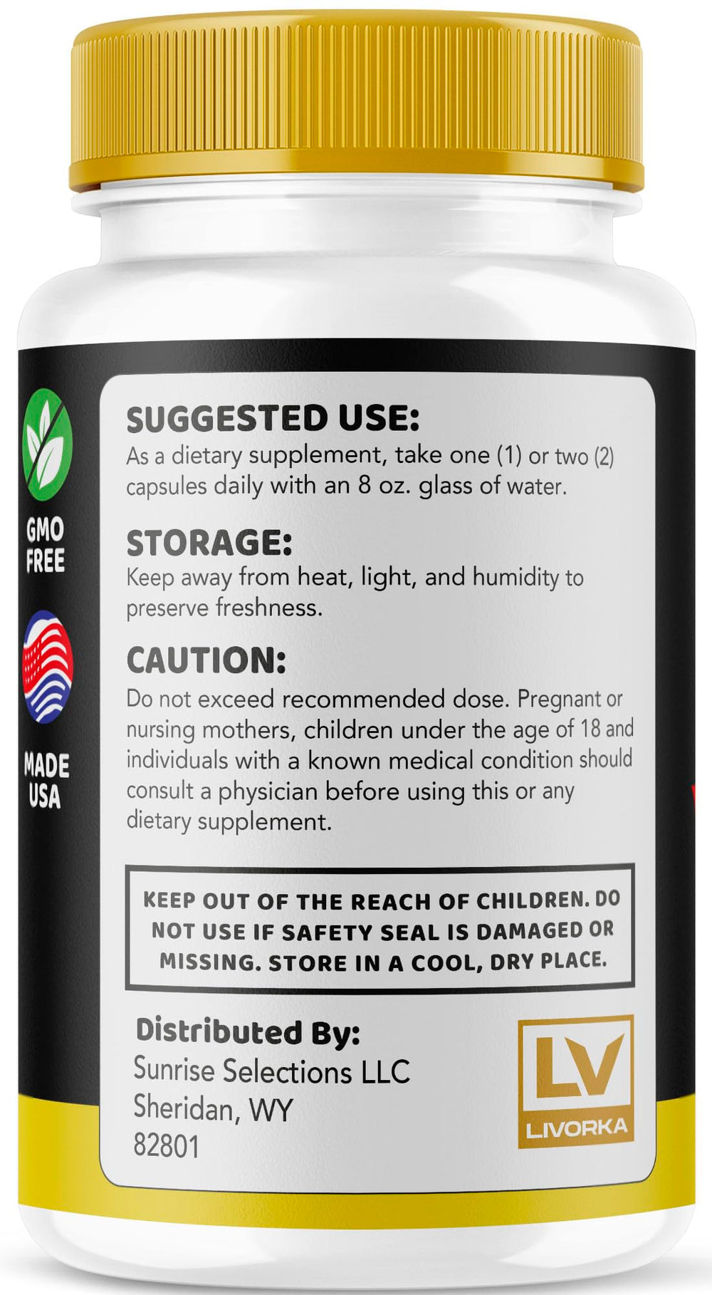 Vigortrix bottle with measuring cup