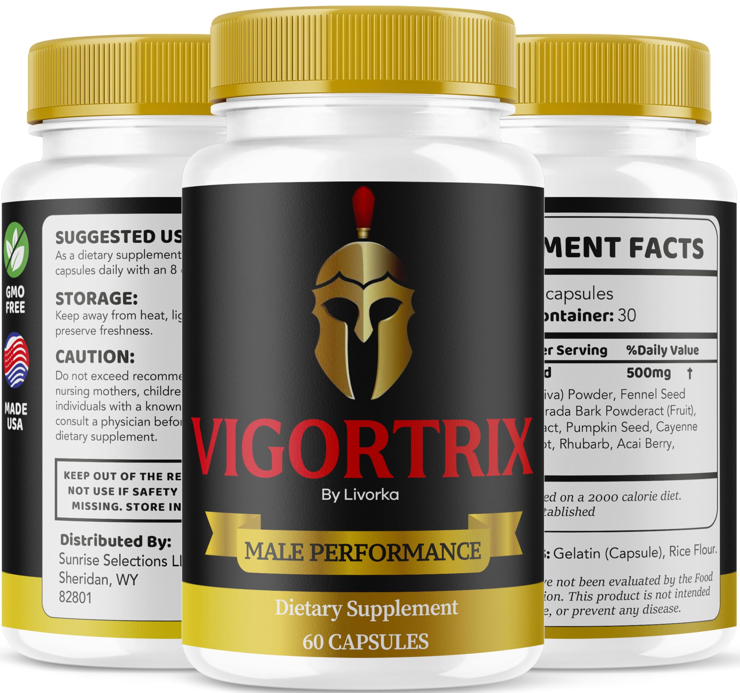 Vigortrix packaging and label design