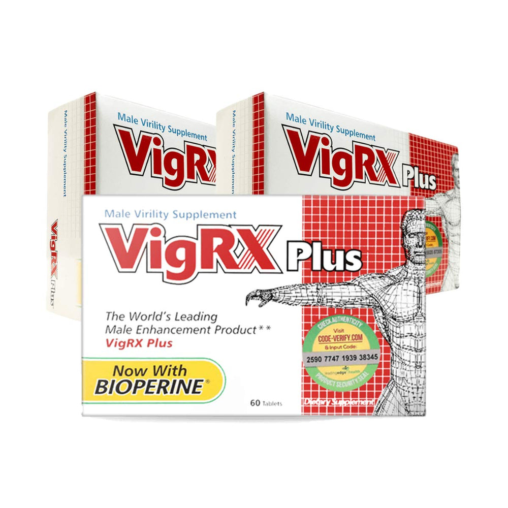 VigRX Plus 3-box packaging and branding