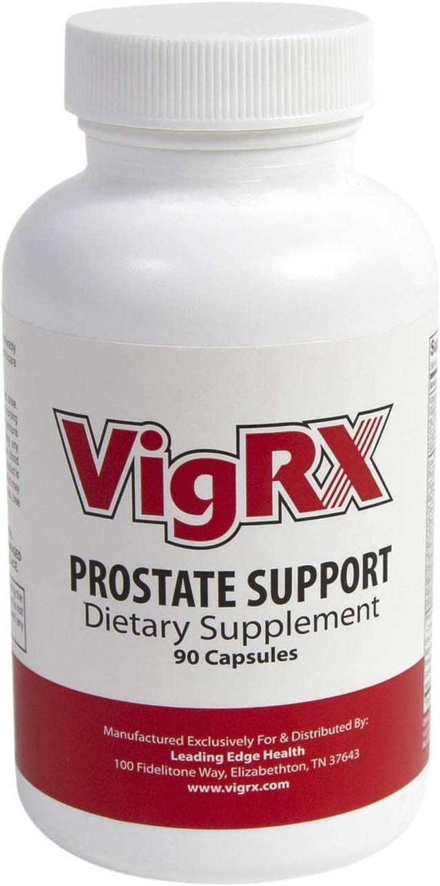 VigRX Prostate Support bottle with natural ingredients label