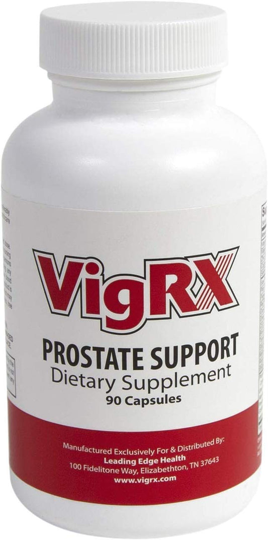 VigRX Prostate Support bottle with natural ingredients label