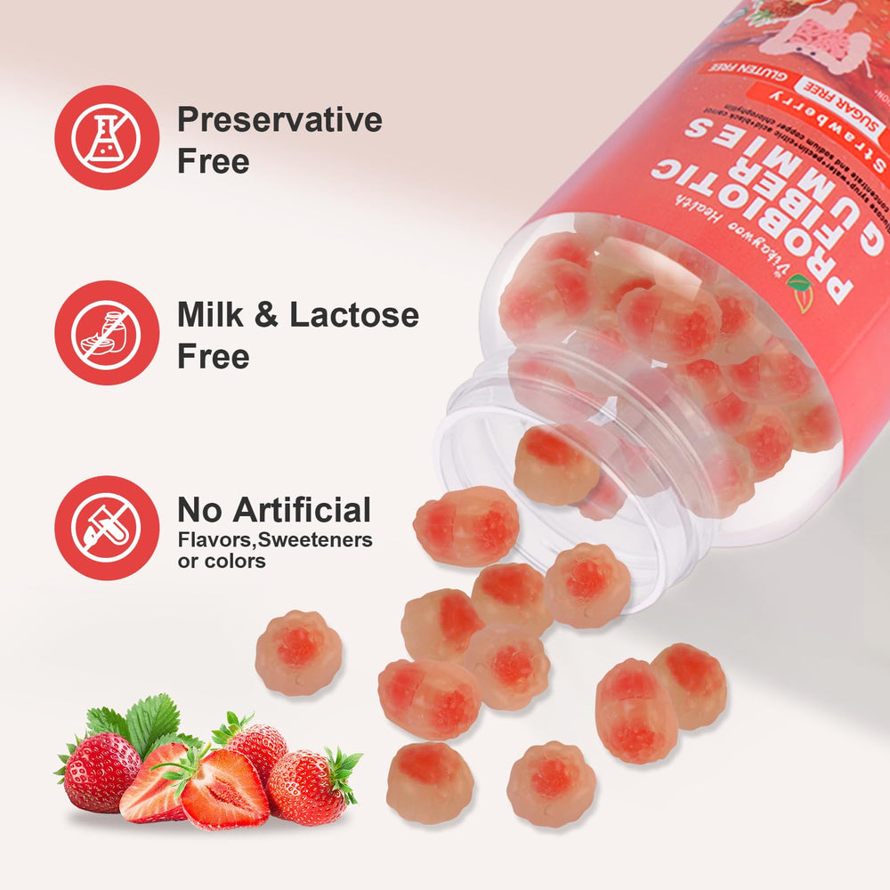 Back of Vikaywoo Gummies bottle with nutrition facts