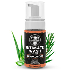 Viking Revolution men's intimate wash bottle-foaming for quick, daily refreshing cleanse.