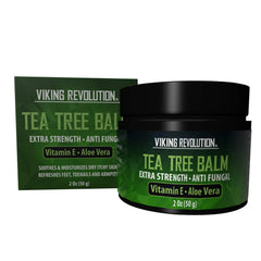 Viking Revolution tea tree oil cream eczema relief application on skin