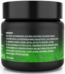 Viking Revolution tea tree oil cream hand-application demonstrating soothing moisture on irritated skin