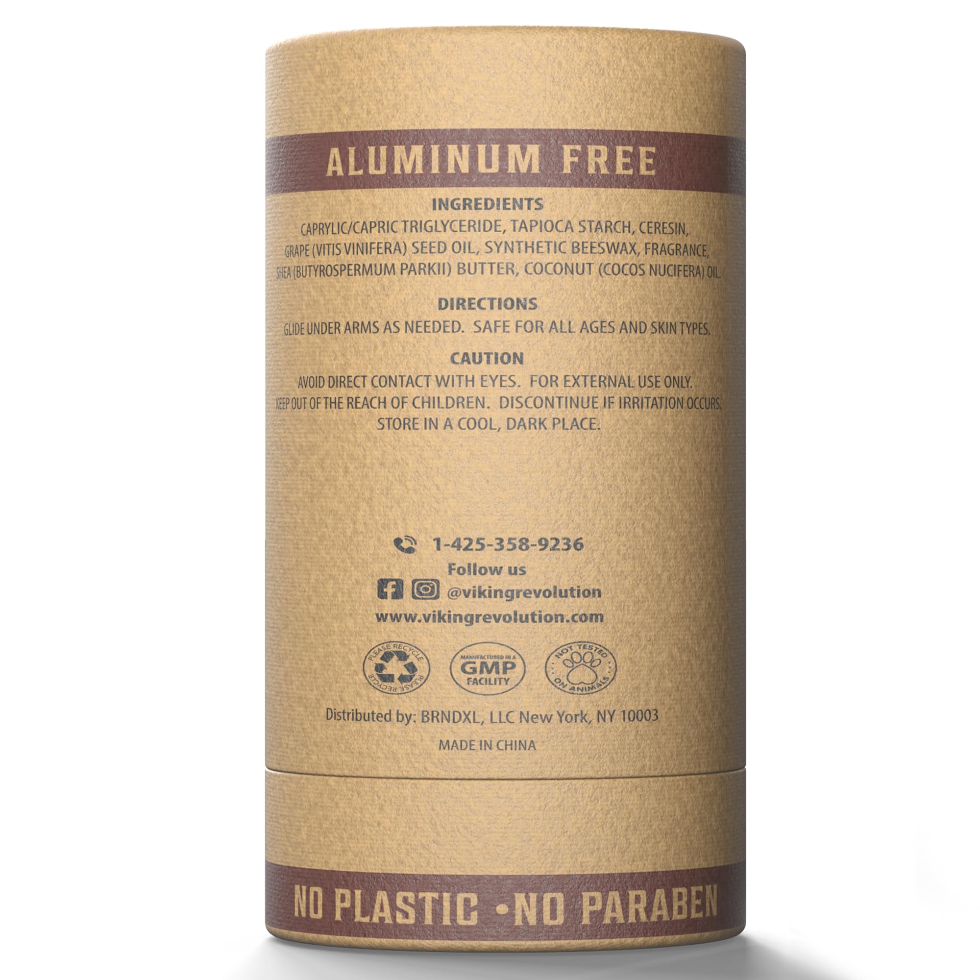 Viking Revolution travel-friendly deodorant held for on-the-go use.