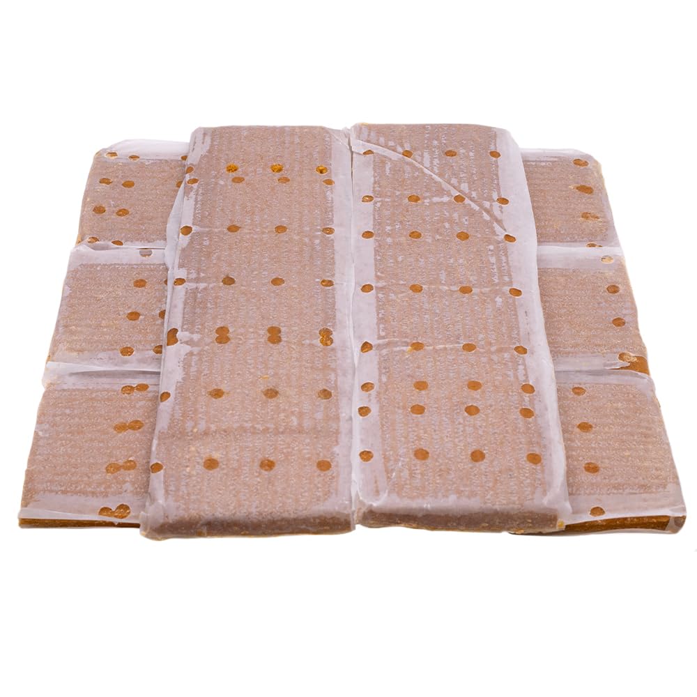 Pollen patties with packaging showing ingredients