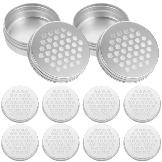 VILLCASE 10pcs aluminum air diffuser box front, portable scent setup for home, car, or office.