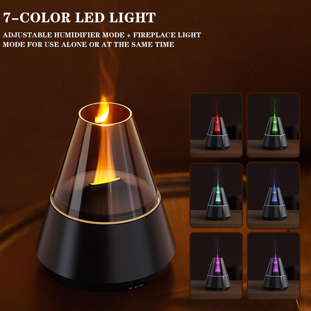 Villelei Candle Flame Diffuser 7-color LED lighting for mood ambience.