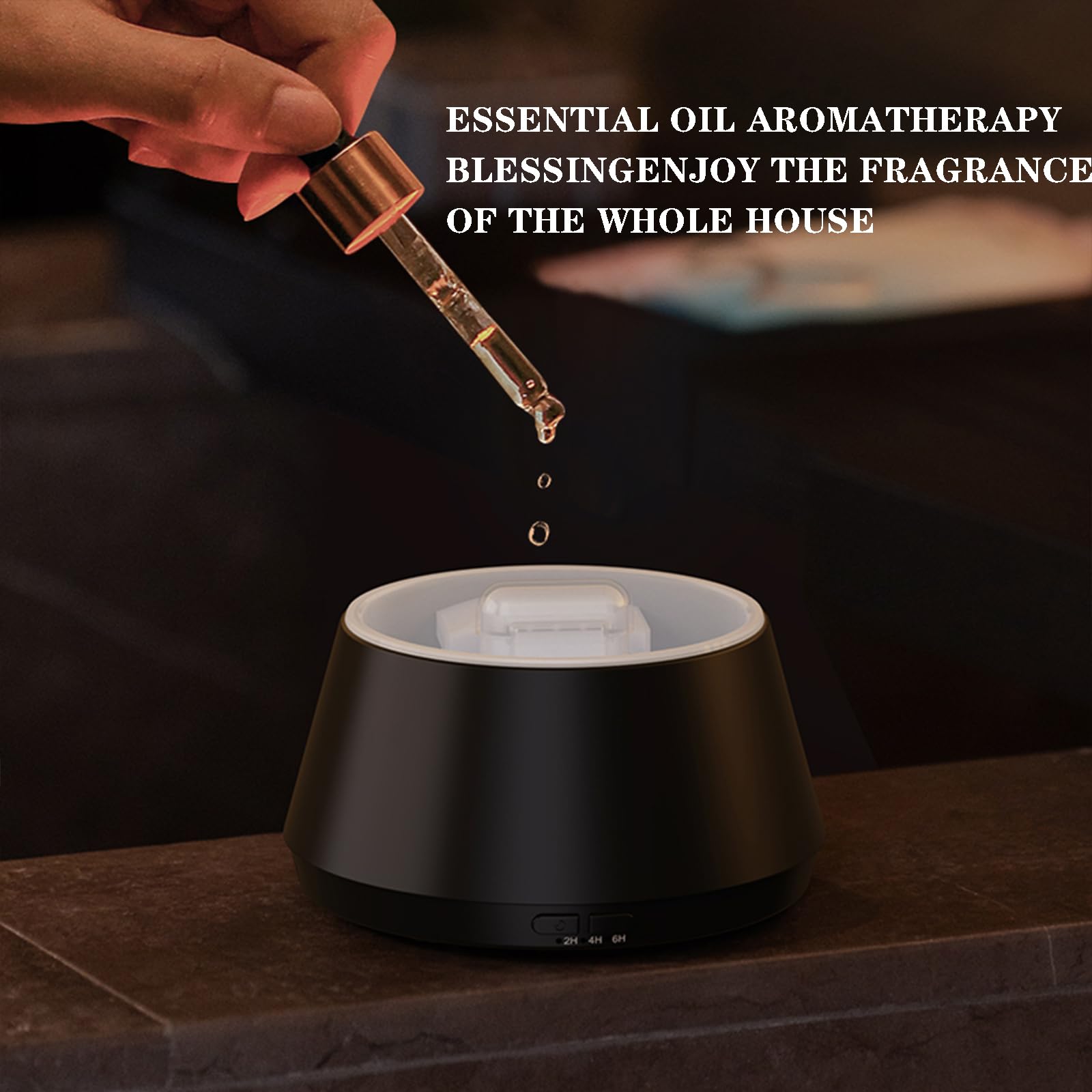Villelei Candle Flame Diffuser 120ml tank with steady mist output.