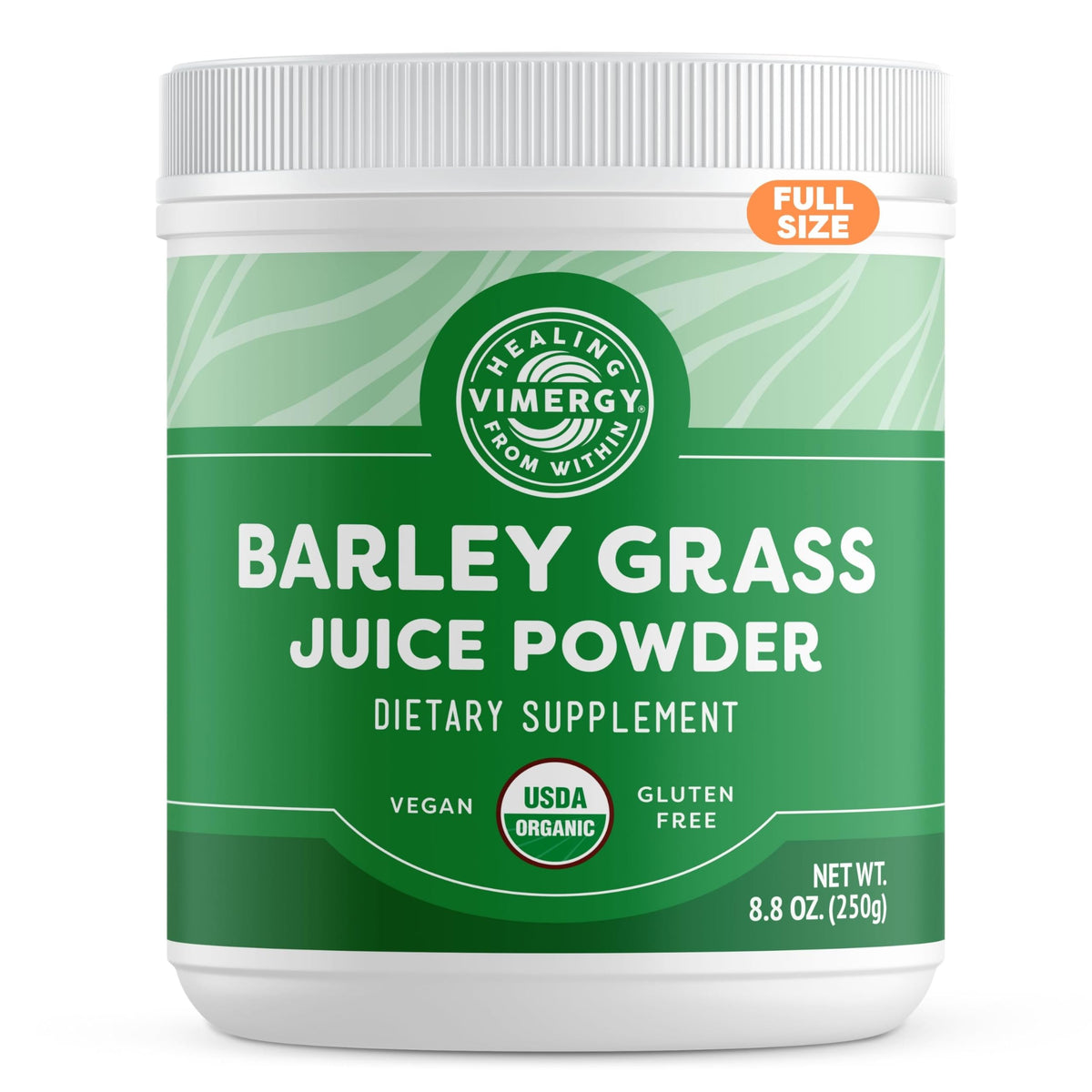 Vimergy Barley Grass Juice Powder 250g regular front view