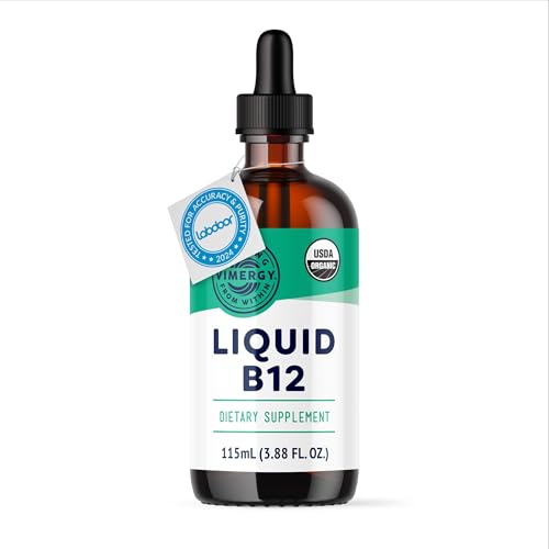 VIMERGY Organic Liquid Vitamin B12 bottle label 2500 mcg