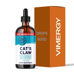 Vimergy Cat’s Claw Liquid bottle with dropper for antioxidant support