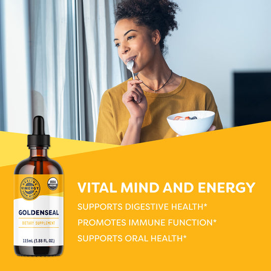 Close-up of Goldenseal 10:1 concentrate label