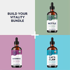 Ingredients panel of Vimergy tincture highlighting organic status