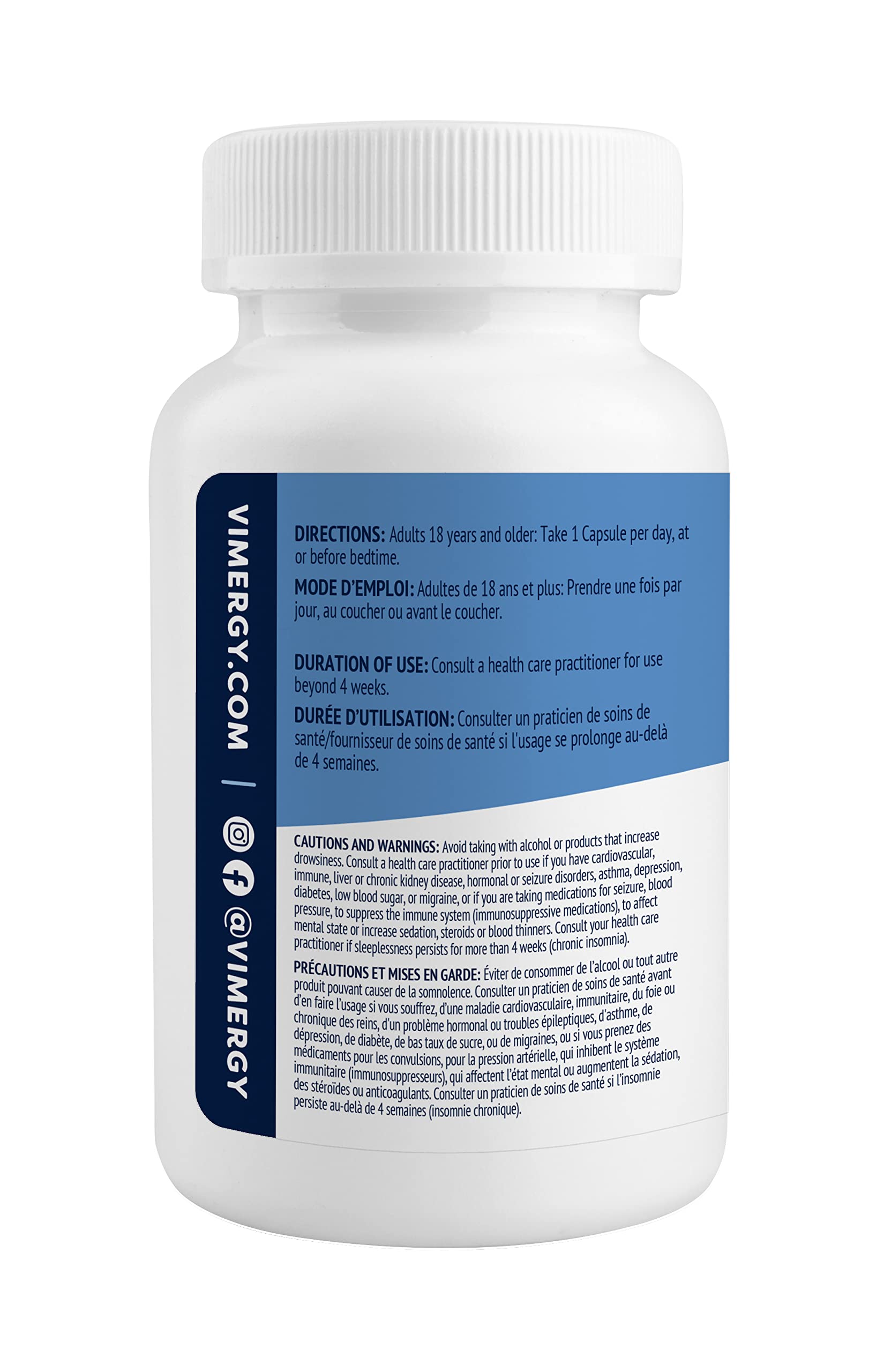 Nighttime setting with Vimergy Melatonin bottle