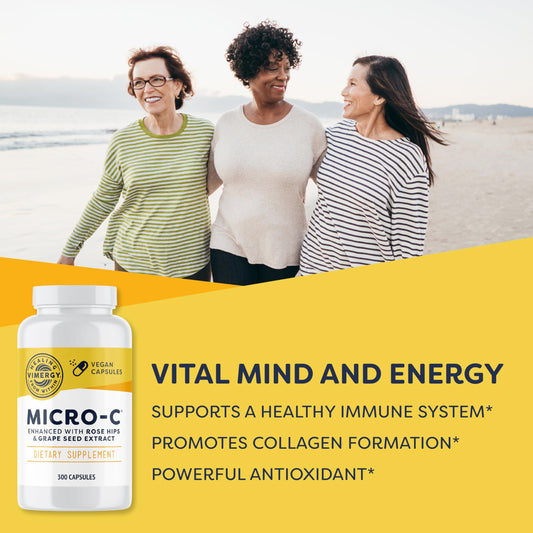 Supplement ingredients of Vimergy Micro-C Vitamin C including rosehip and grape seed