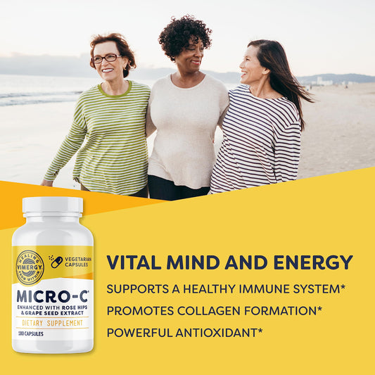 Close-up of Vimergy Micro-C vitamin C capsules