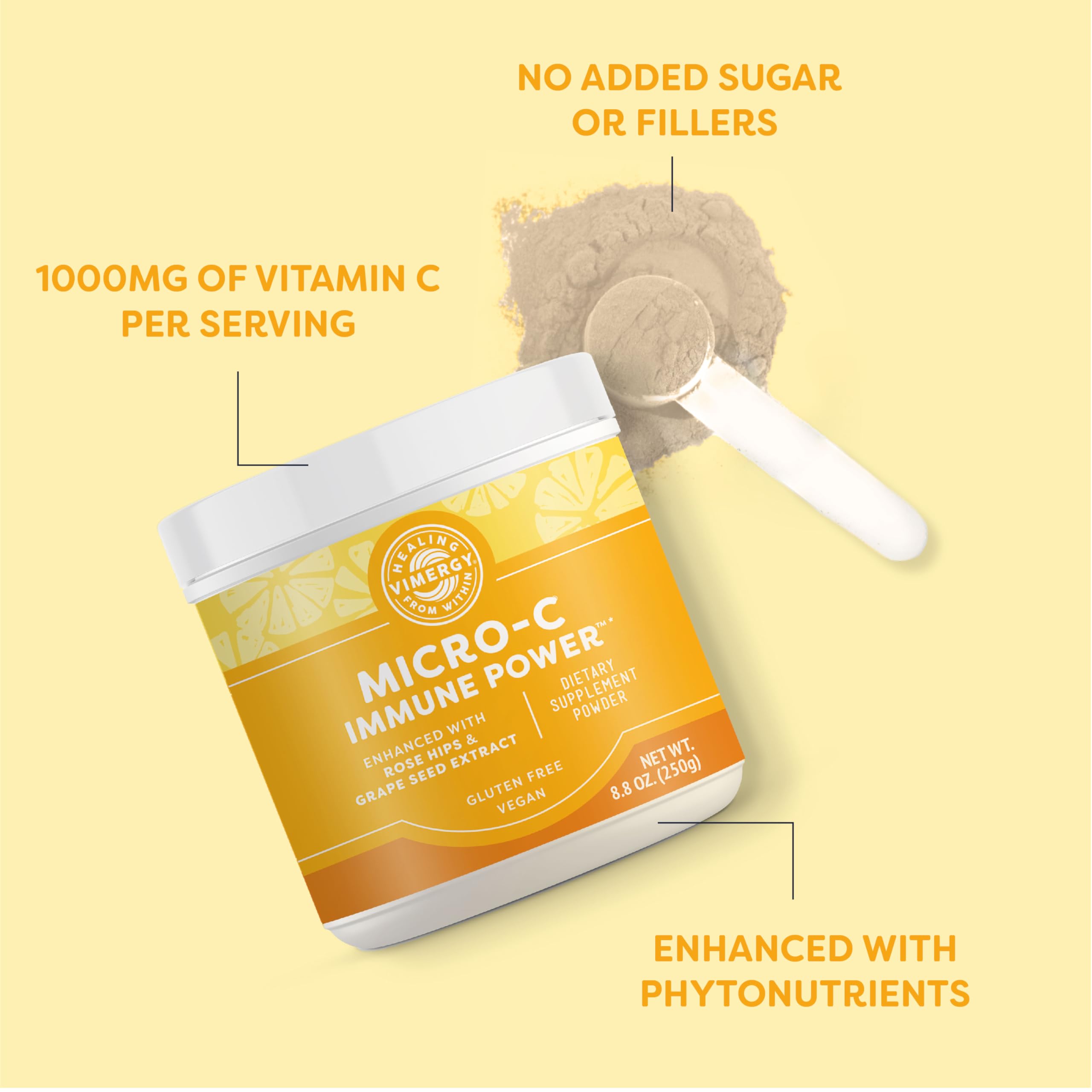 Vimergy Micro-C Immune Power being stirred into water