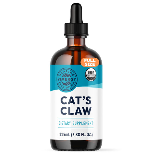 Bottle of Vimergy Organic Cat’s Claw Liquid (115 mL)