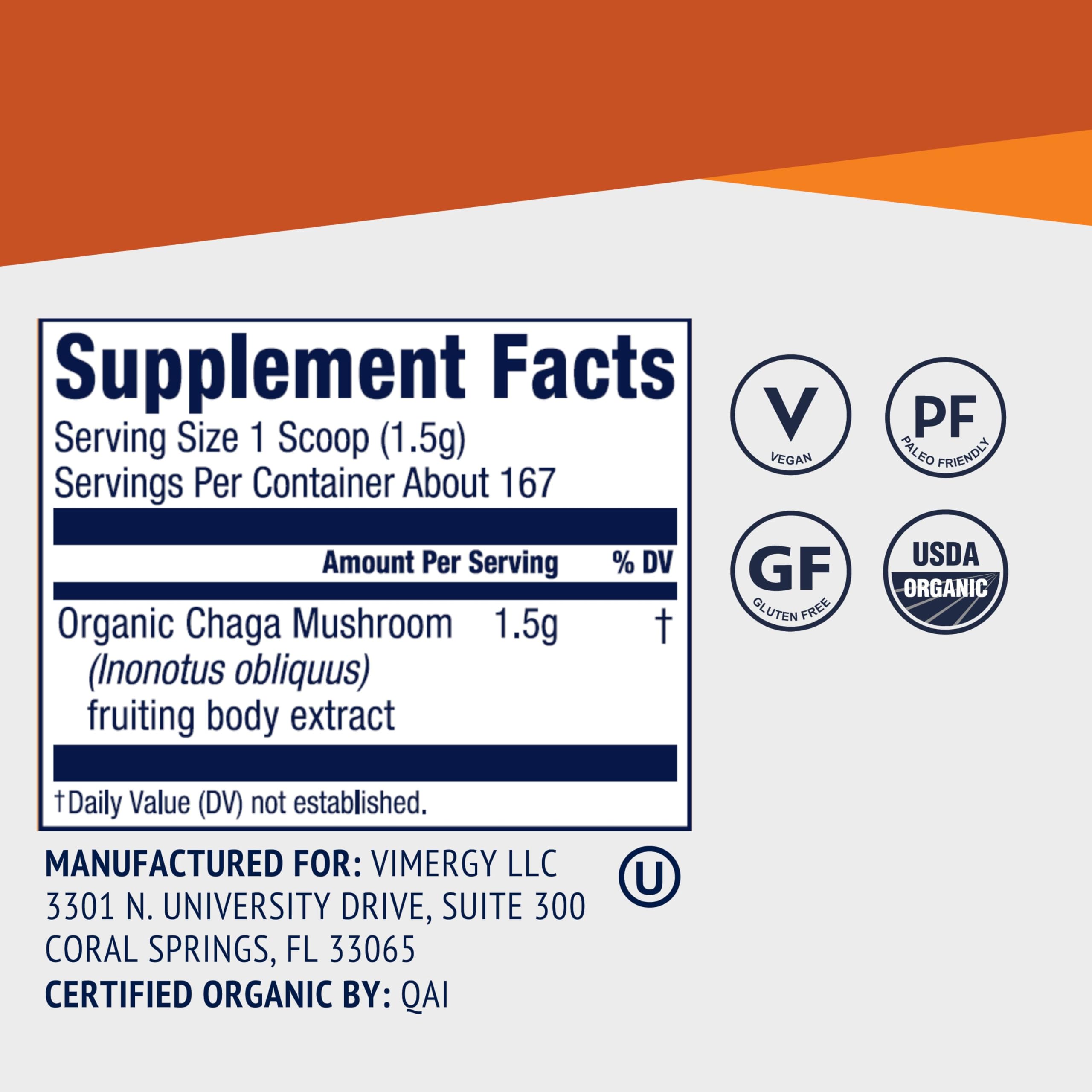 Vimergy organic certification logo, confirms USDA organic quality.