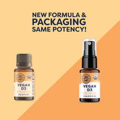 Vimergy Vegan D3 bottle back label with dosage and ingredients