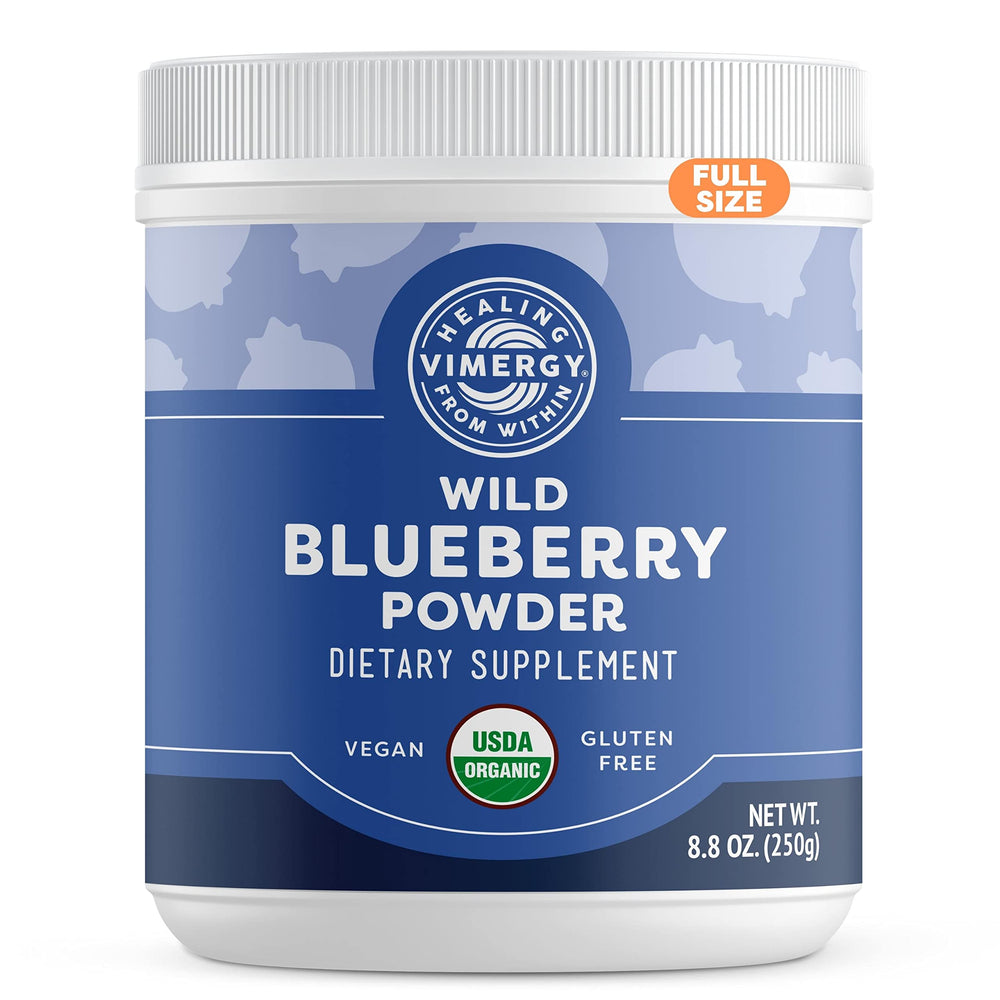 Vimergy Wild Blueberry Powder 250g front view