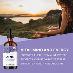 Zinc liquid drops supporting bones and skin health
