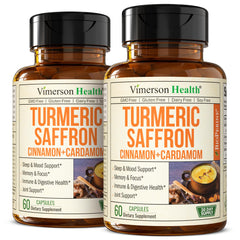Vimerson Health saffron supplements bottle pour for mood support and eye health