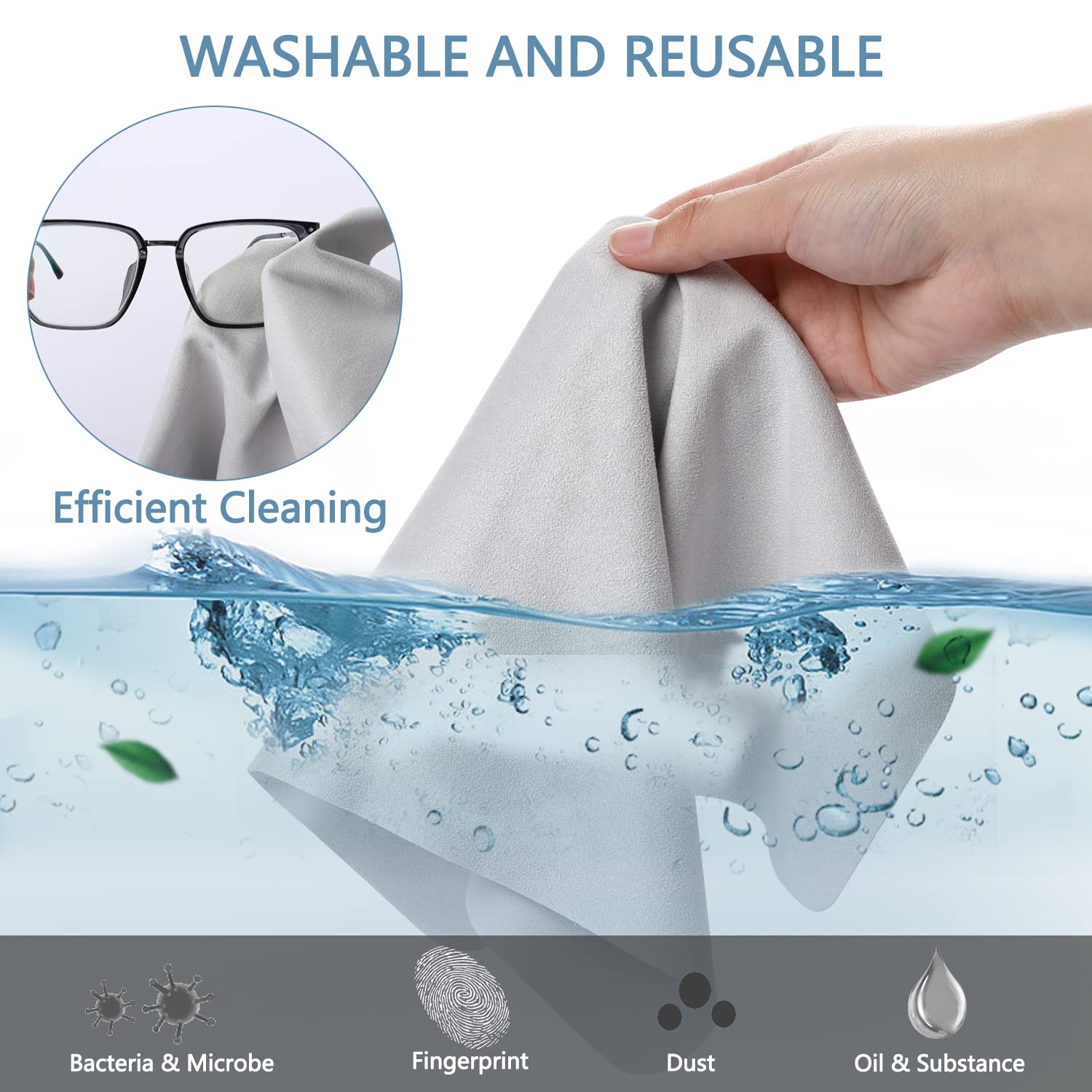 Vin Beauty microfiber cleaning cloths 12x12 in pink