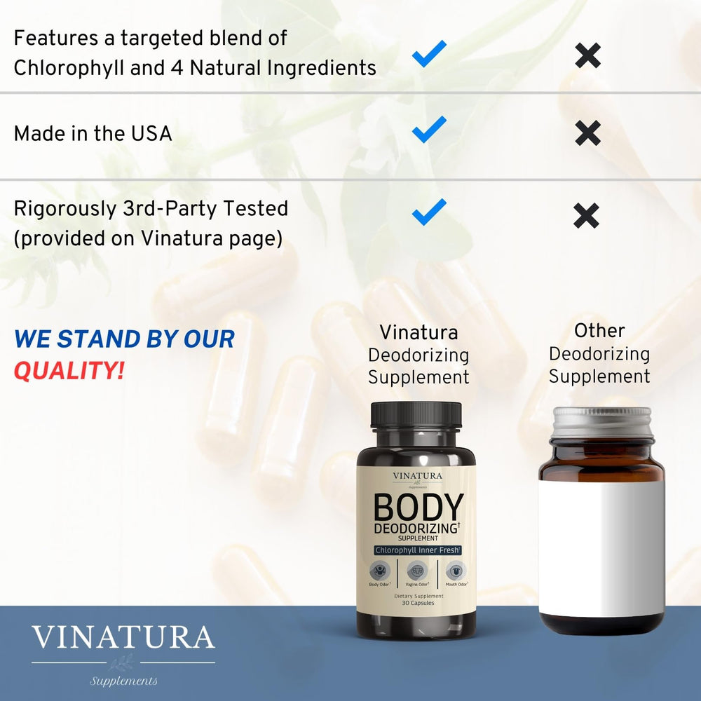 Confident woman after using VINATURA body deodorizing supplement