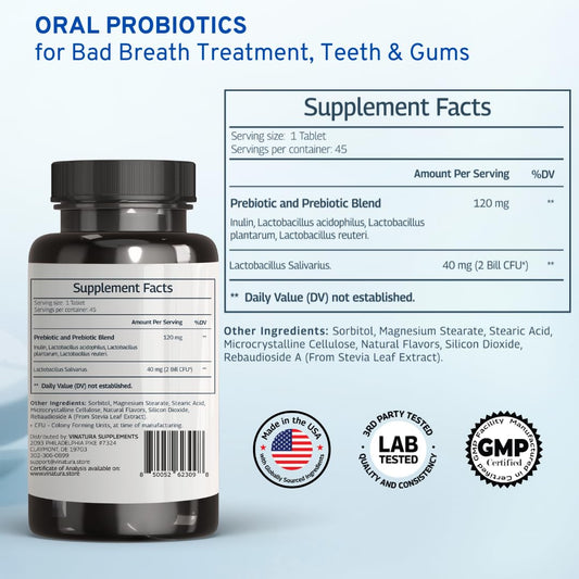 Mint chewable probiotic tablet close-up