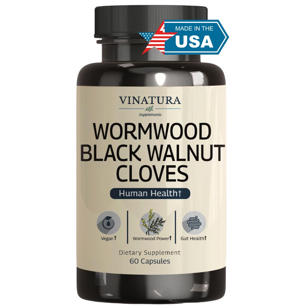 VINATURA Wormwood Black Walnut Clove Capsules bottle front