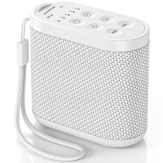 Vindsbay portable travel sound machine front view showing a compact sleep companion for travel.