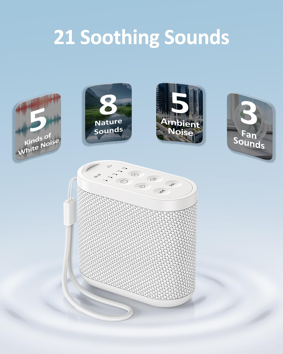 Vindsbay 21-sounds catalog offering versatile sleep and focus options.