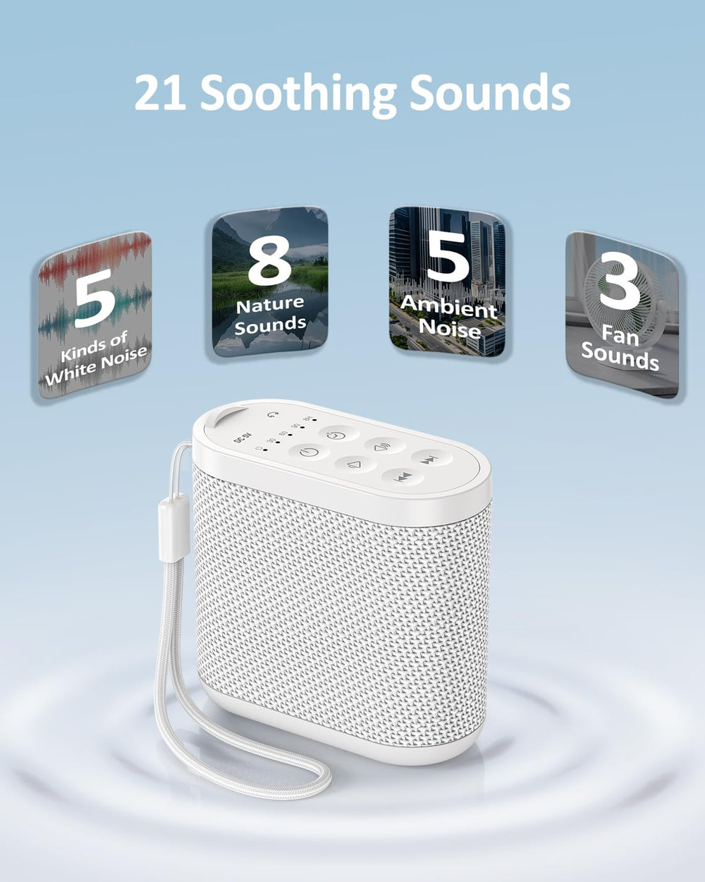 Vindsbay 21-sounds catalog offering versatile sleep and focus options.