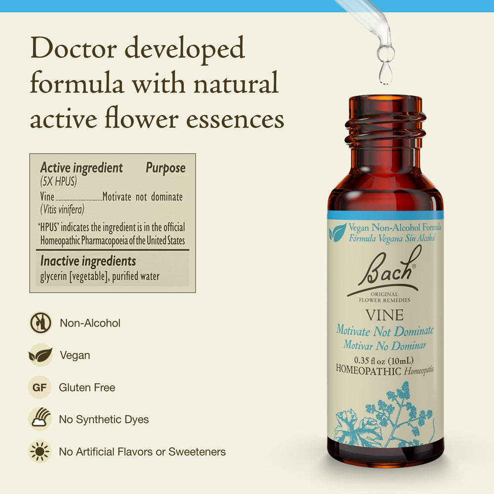 Illustration showing Vine flower remedy for emotional balance