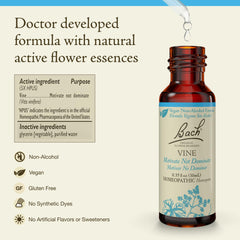 Illustration showing Vine flower remedy for emotional balance