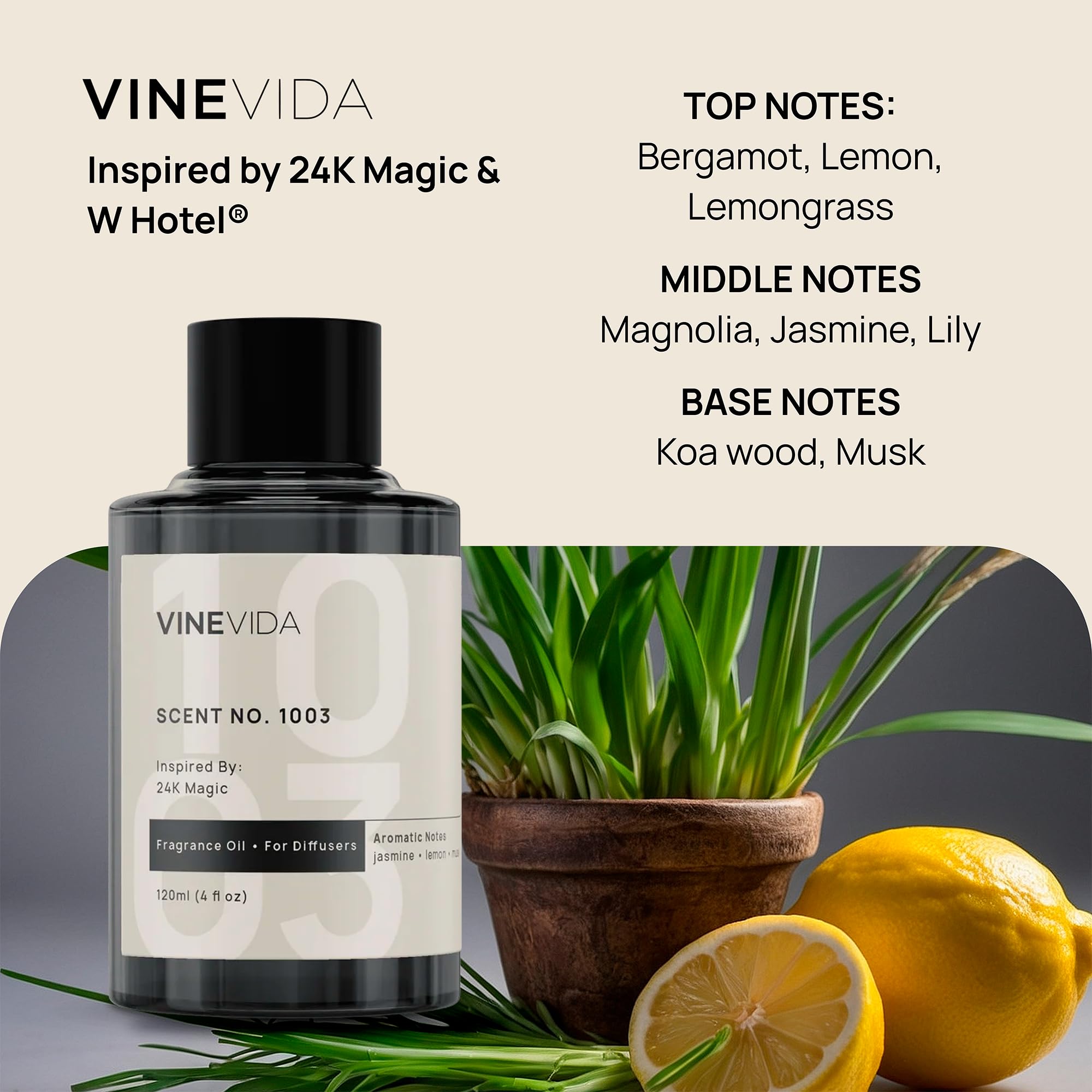 VINEVIDA No. 1007 diffuser oil bottle