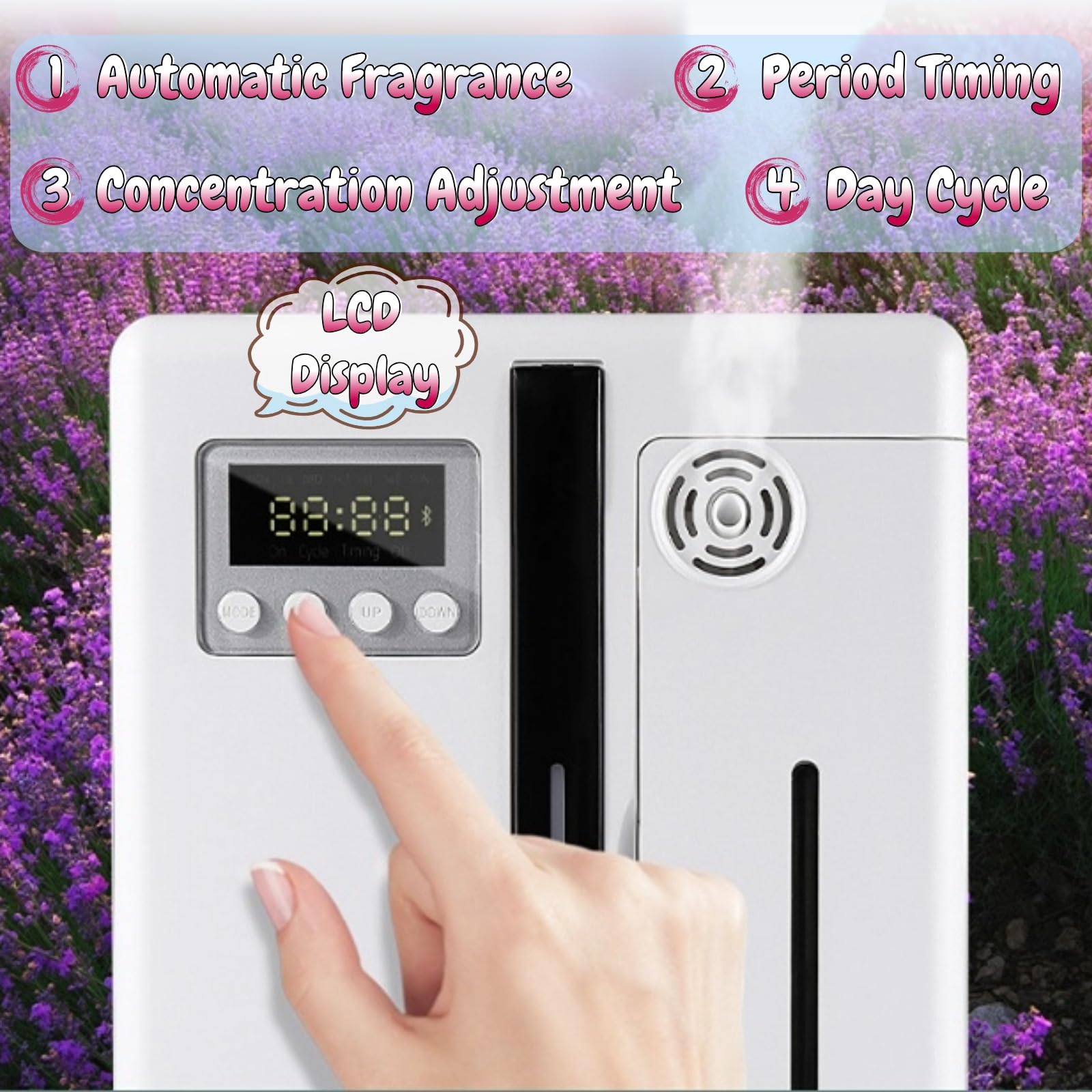 VINGVO scent diffuser app control demonstrates smartphone managed aroma.