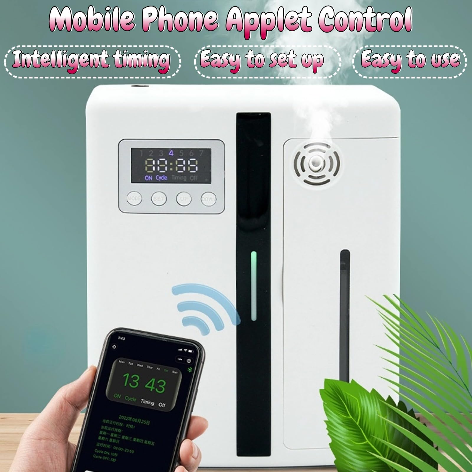 VINGVO scent diffuser mist outlet emitting even room fragrance.