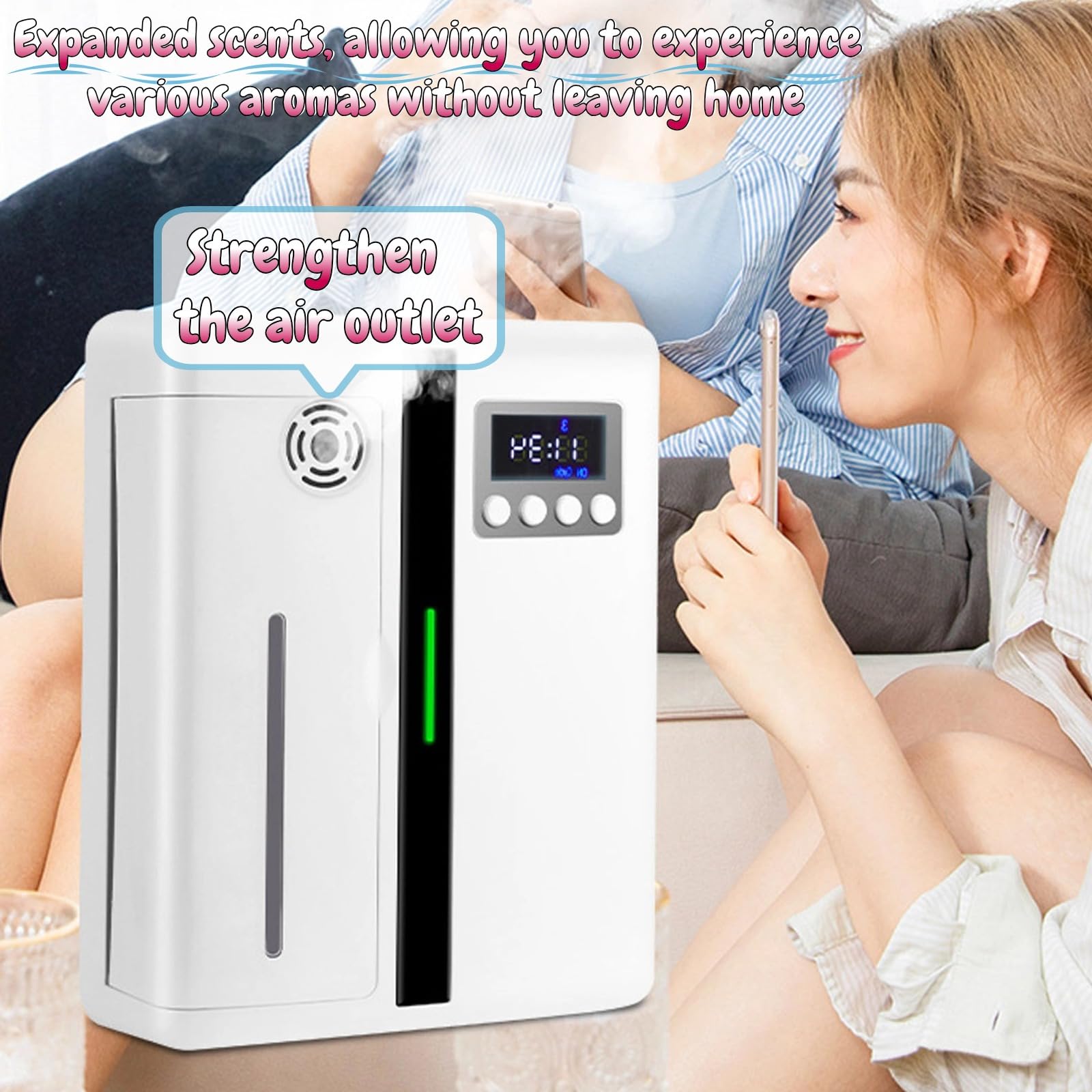 VINGVO scent diffuser quiet operation ideal for bedrooms and offices.