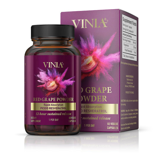 VINIA bottle with Piceid Resveratrol supplement