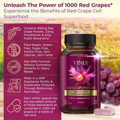 VINIA capsules ready for daily use promote blood flow-friendly supplementation.