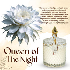 Ghost Orchid and rare flower fragrance notes in a decorative candle
