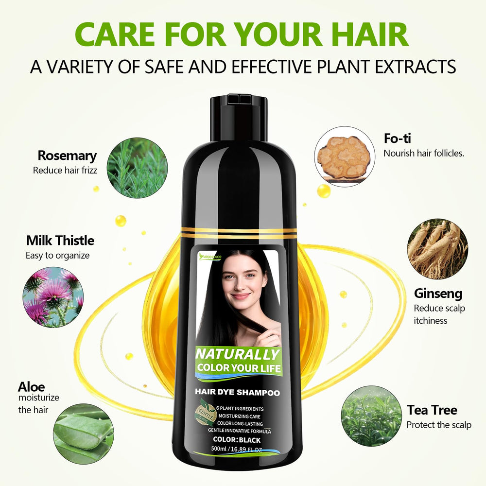 Lather forms rich jet-black color with Vireo Color 3-in-1 formula.